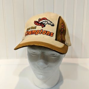 Men's vintage Denver Broncos Super Bowl 33 XXXIII Adjustable Hat small stains (s